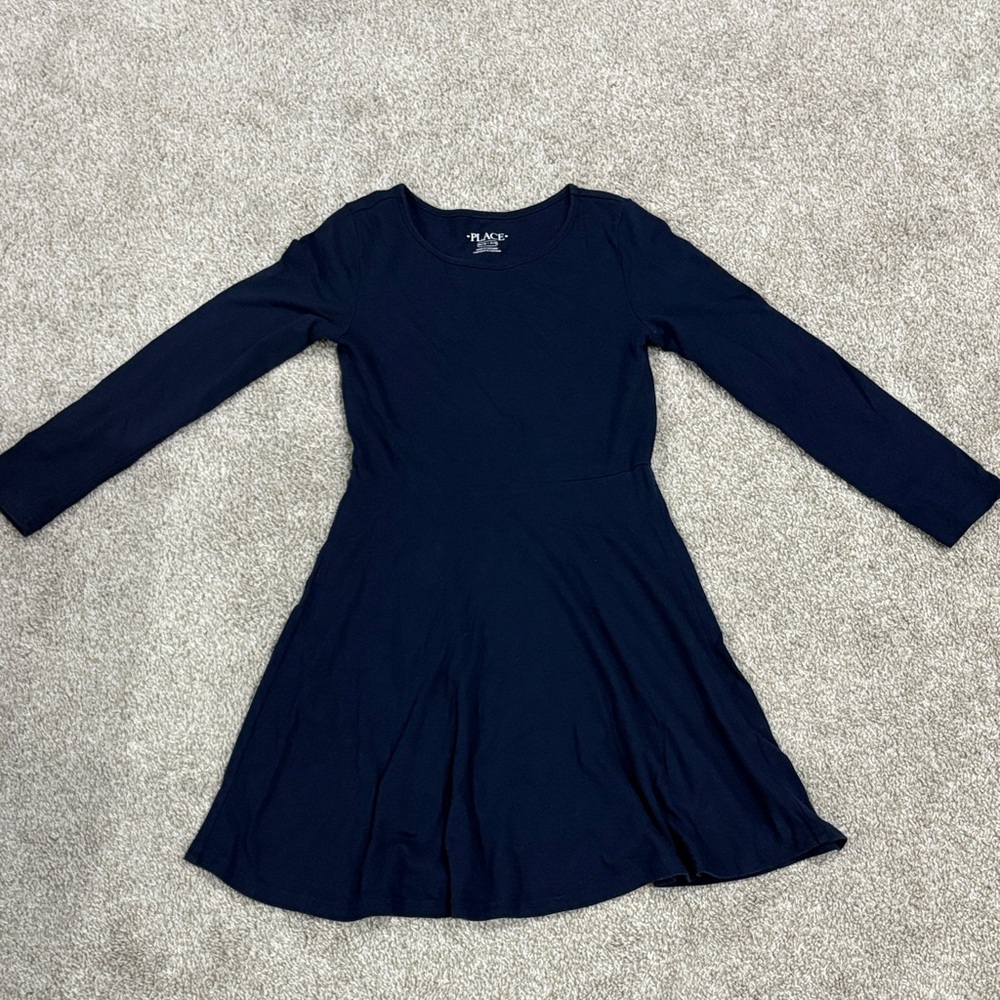 Cat & Jack Navy Blue Long Sleeve Dress